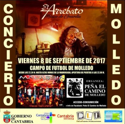 Turismo Cantabria - Año Jubilar Lebaniego- Conciertos- El Arrebato- En directo- Molledo- Fiestas Virgen del Camino