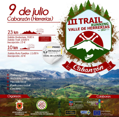 Turismo Cantabria - deporte- trail- running - actividades verano- con niños- en familia- Cabanzón- Herrerias-  III TRAIL RUNNING VALLE DE HERRERIAS 